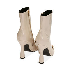 Ankle boots bianchi in naplack, tacco 10 cm , Primadonna, 202173905NPPANN035, 003 preview