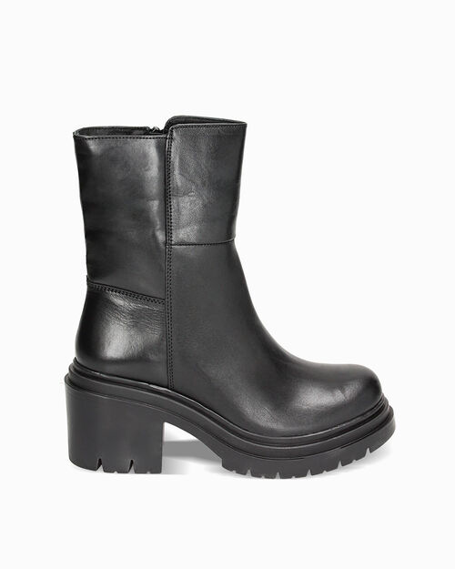 ZAPATOS BOTAS CA&Ntilde;A CORTA PIEL NERO, BLACK
