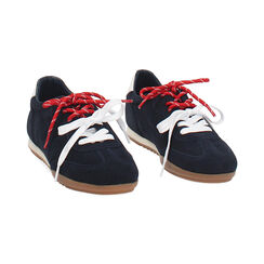 Sneakers blu in camoscio con doppio laccio, Primadonna, 260627802CMBLUE036, 003 preview