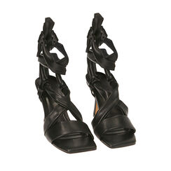 Sandali lace-up neri, tacco 8,5 cm , SPECIAL SALE, 19L458927EPNERO036, 002 preview