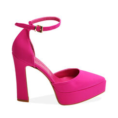 Décolleté platform fucsia, tacco 12,5 cm, Ultime Occasioni, 21N218611LYFUCS036, 001a