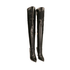 Stivali overknee nero, tacco 10,5 cm, 202139612EPNERO037, 002a