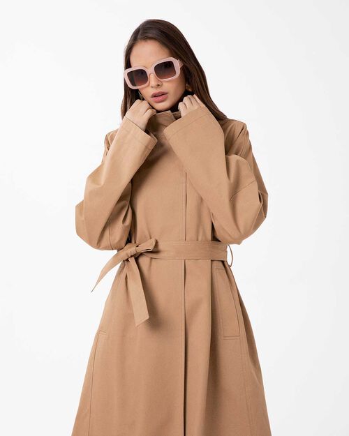Trench camel elegante, CAMEL