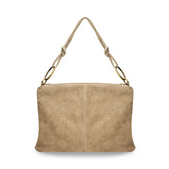 Borsa a spalla taupe in camoscio, Primadonna, 260803696CMTAUPUNI, 004 preview