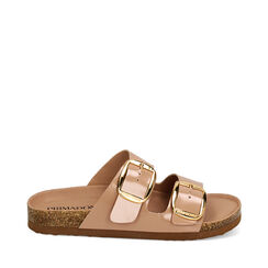 Sandali bassi da donna in fussbett camel, Primadonna, 237810902ABCAME036, 001a
