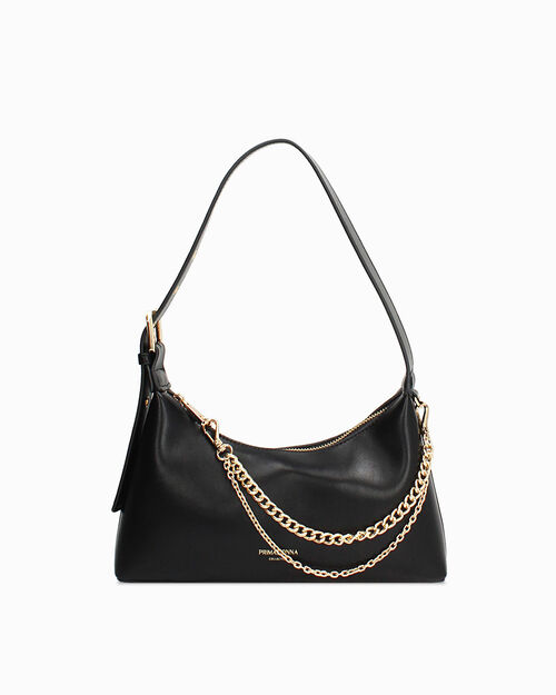 Mini bolso negro con correa removible, BLACK
