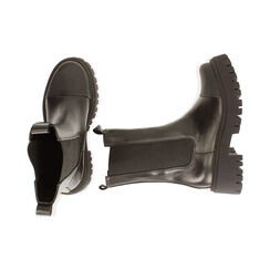 Chelsea boots neri in pelle, tacco 5,5 cm , Primadonna, 187204477PENERO035, 003 preview