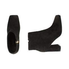 Ankle boots neri in microfibra, tacco 9 cm , Special Price, 182123001MFNERO037, 003 preview