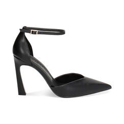 Décolleté open shank nere, tacco 10,3 cm, Primadonna, 242106110EPNERO035, 001 preview