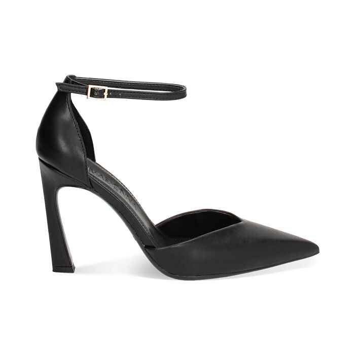 Décolleté open shank nere, tacco 10,3 cm, Primadonna, 242106110EPNERO035