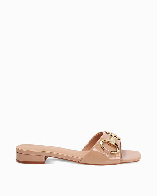 WOMEN SHOES FLAT SYNTHETIC PATENT NUDE, NUDE