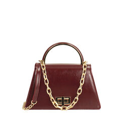 Mini bag bordeaux lucida con catenella, Primadonna, 265126021EUBORDUNI, 001a