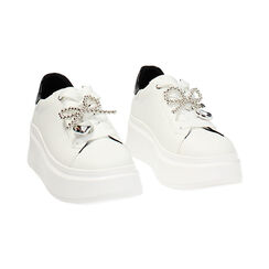 Sneakers bianche con gomma di 6 cm, Primadonna, 262800765EPBIAN039, 003 preview