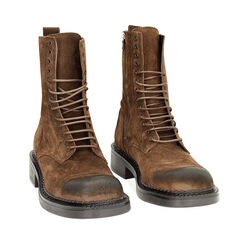 WOMEN SHOES BIKERS SUEDE MORO, Primadonna, 241015001CMMORO035, 002 preview