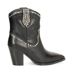 Bottines noires à talon de 7,2 cm pour chaque occasion, Primadonna, 262734615EPNERO035, 001 preview
