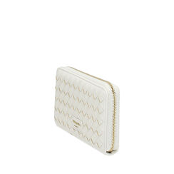 Portafoglio donna bianco intrecciato, Primadonna, 255700503EIBIANUNI, 002a