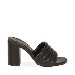Mules nere, tacco 9 cm , 192713003EPNERO035, 001a