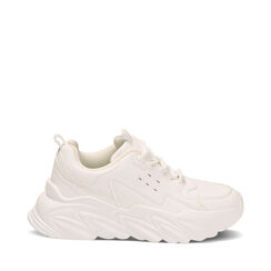 Sneakers bianche chunky, Primadonna, 220112700EPBIAN038, 001a