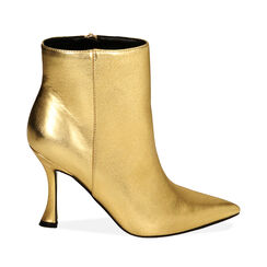 Ankle boots oro laminato, tacco 9,5 cm , Primadonna, 202188215LMOROG035, 001a