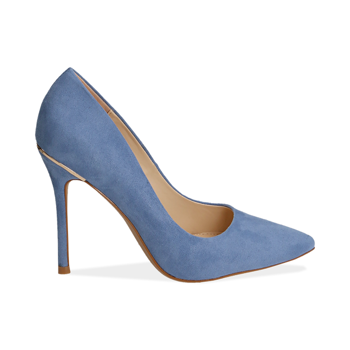 Decollete Azzurre In Microfibra Tacco 11 Cm Primadonna Collection