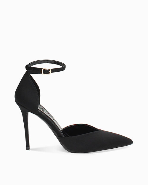 D&eacute;collet&eacute; open shank nere con tacco 10 cm, BLACK