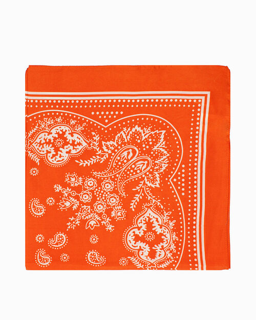 Foulard da donna arancio a fantasia, 