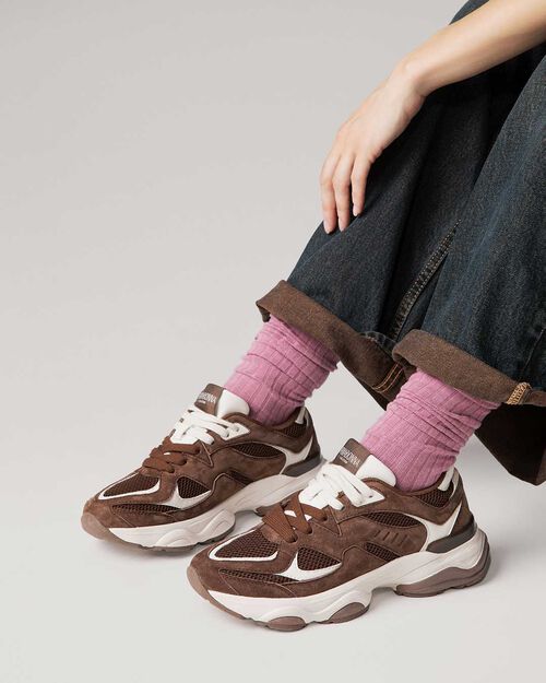 Sneakers marr&oacute;n en ante, BROWN