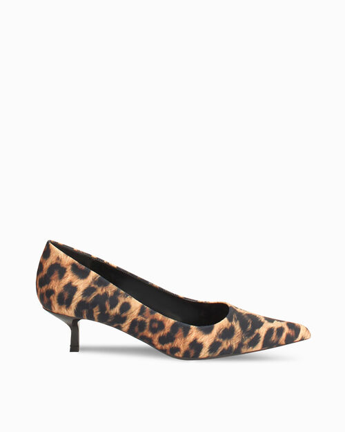D&eacute;collet&eacute; leopard con tacco di 4,5 cm, LEOPARD