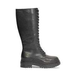 Anfibios negros con suela de goma y tacón de 5 cm, Primadonna, 260624911EPNERO037, 001a