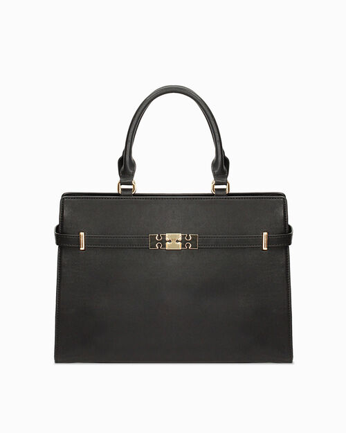 Borsa a mano nera dal design sofisticato, BLACK