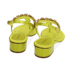 Sandali infradito cedro in raso, tacco 3,5 cm, Primadonna, 214928802RSCEDR036, 003 preview