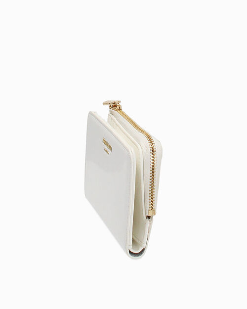Portafoglio bianco con chiusura elegante, WHITE