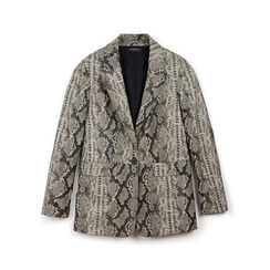 Chaqueta en sint&eacute;tico efecto pit&oacute;n negro y blanco, Primadonna, 266541203PTNEBIL, 001 preview