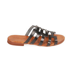 Ciabatte nere in pelle di vacchetta, Primadonna, 217204951VANERO036, 001 preview