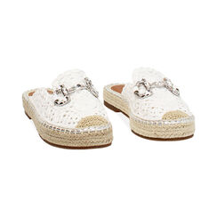 Zuecos de mujer blancos en rafia, Primadonna, 254930500RFBIAN035, 003 preview