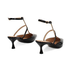D&eacute;collet&eacute; slingback donna nere con braccialetto, tacco 6 cm, Primadonna, 252118205VENERO035, 004 preview