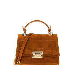BAG MINI BAG MICROFIBER COGN, Primadonna, 225125079MFCOGNUNI, 001a
