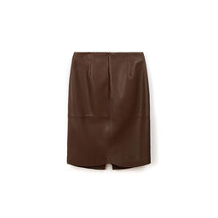Falda marrón de poliuretano con detalles elegantes, Primadonna, 266550202EPMARRL, 003 preview