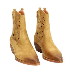 Bottillons femme cognac en microfibre, Primadonna, 25P604604MFCOGN036, 003 preview