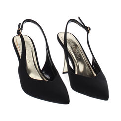 Zapato slingback de mujer negro altos, Primadonna, 252102602LYNERO035, 003 preview