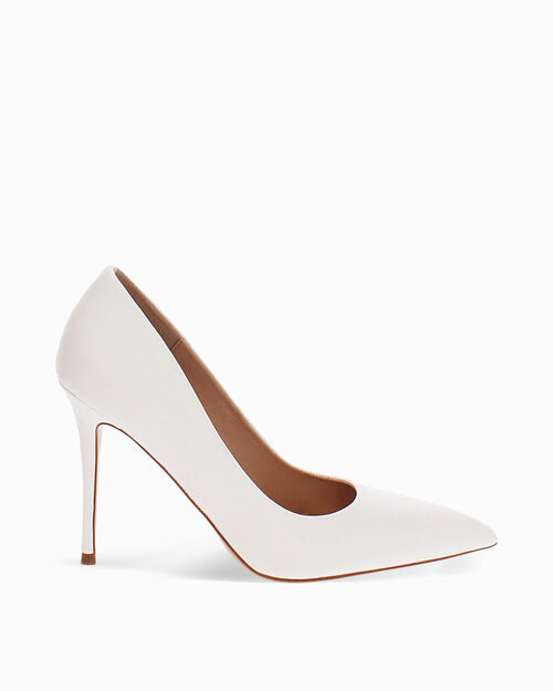 D&eacute;collet&eacute; bianche tacco 10 cm, WHITE