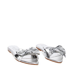 Sandalias planas plateadas en laminado, Primadonna, 234922801LMARGE036, 002a