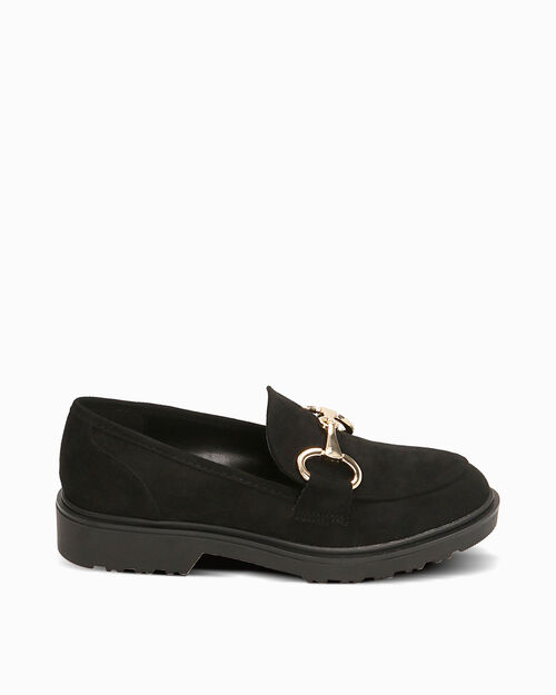 ZAPATOS MOCASIN MICROFIBRA NERO, BLACK