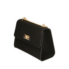 Borsa a tracolla nera in tessuto, Primadonna, 215123167LYNEROUNI, 002a