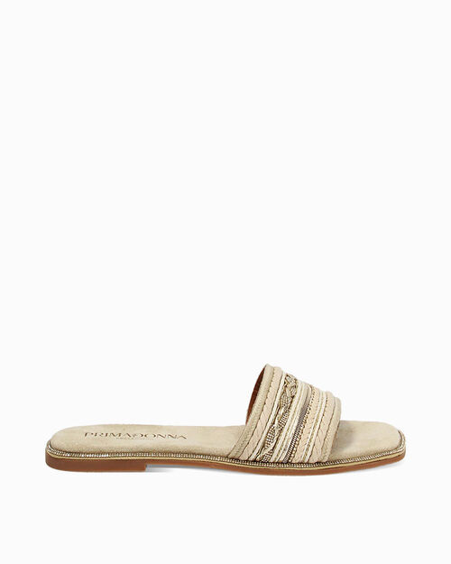 Sandali bassi beige eleganti, BEIGE