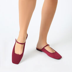Sabots femme bordeaux en tissu, Primadonna, 25N146006LYBORD036, 002a