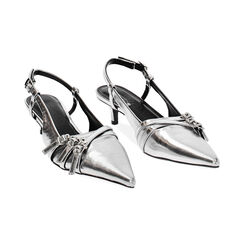 Décolleté slingback argenté élégantes, Primadonna, 244945802LMARGE037, 002 preview