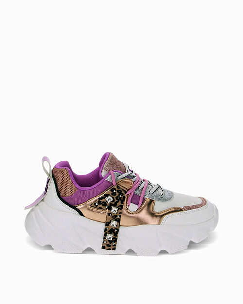 Sneakers bianco argento, 