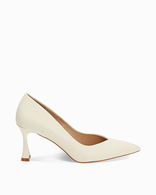 D&eacute;collet&eacute; donna panna, tacco 8 cm, CREAM