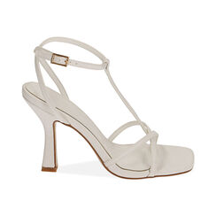 Sandali bianchi, tacco 9,5 cm , Primadonna, 192183619EPBIAN036, 001 preview